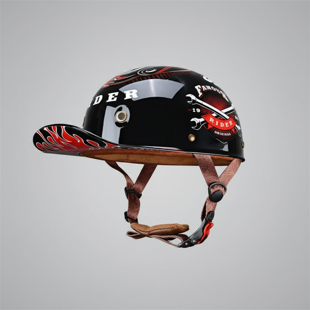 Let og Sikker Halvhjelm i Baseball Cap Stil med UV Visir