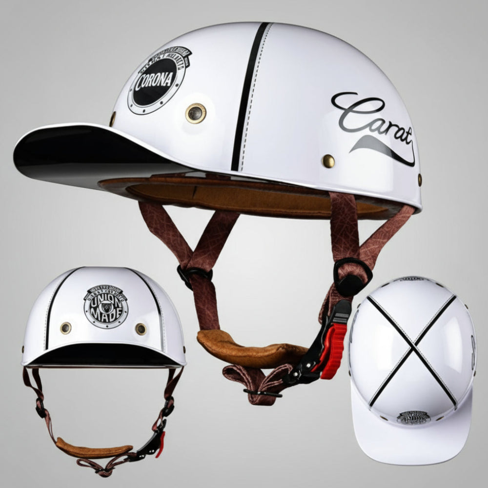 Let og Sikker Halvhjelm i Baseball Cap Stil med UV Visir