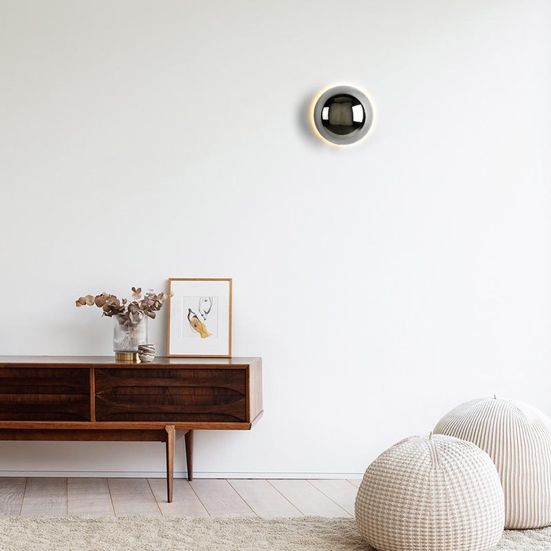 Rund Vägglampa med Nordisk Design och Mjukt LED-Ljus