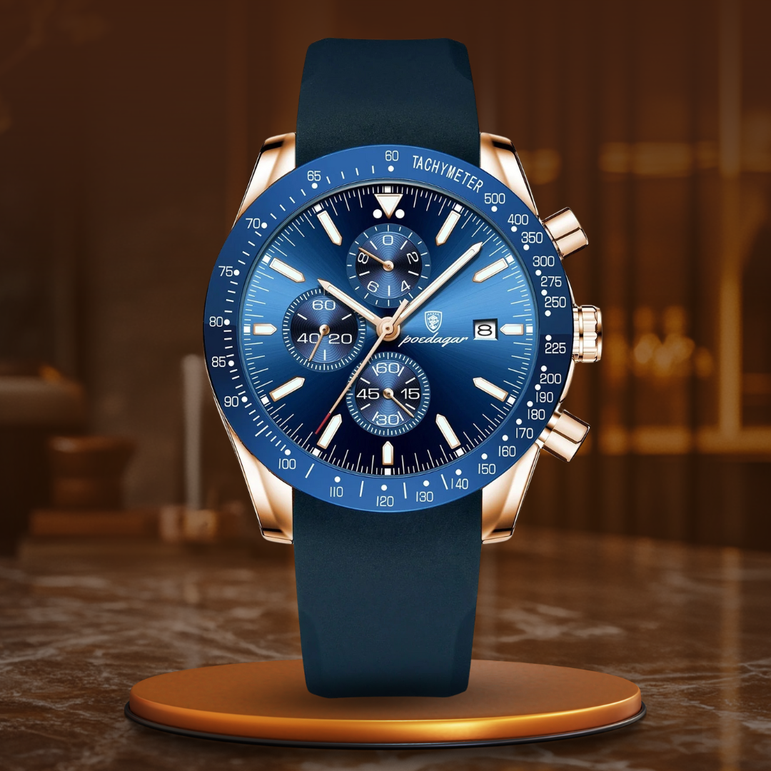 Elegant Chronograph Armbåndsur med Dato & Stilfuldt Design