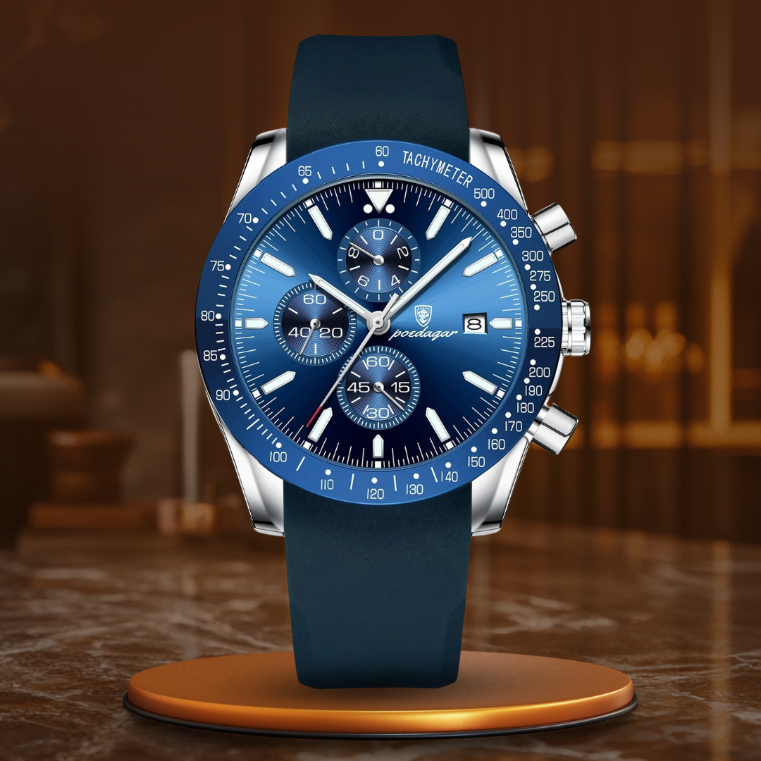 Elegant Chronograph Armbåndsur med Dato & Stilfuldt Design