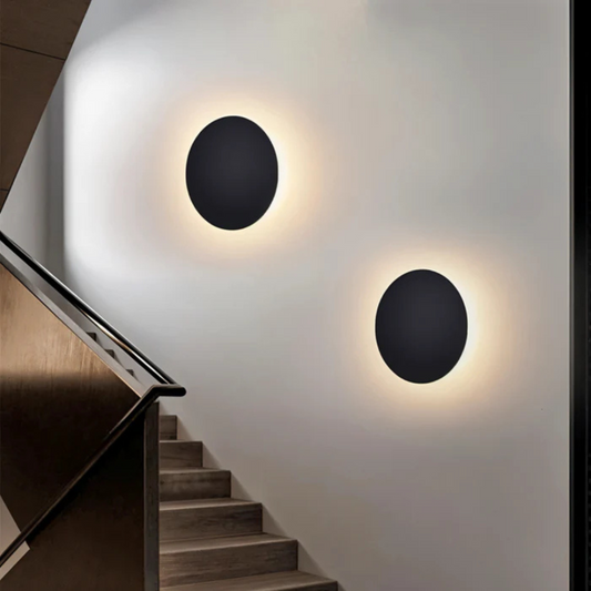 Elegant LED-vägglampa med rund, modern design