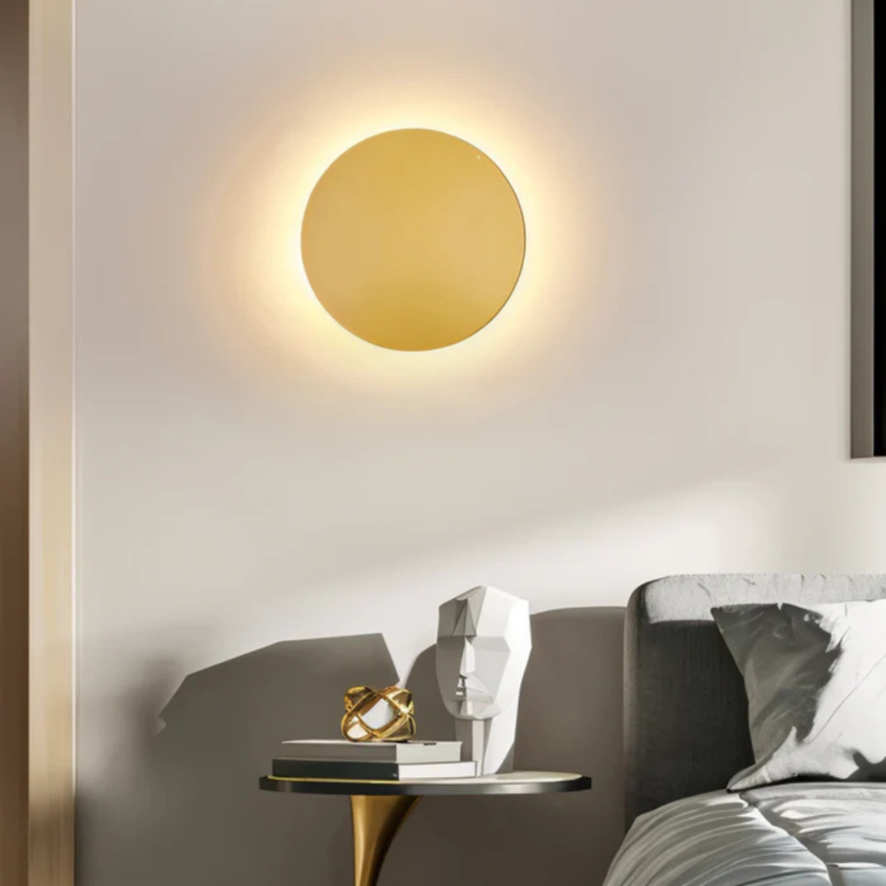 Elegant LED-vägglampa med rund, modern design