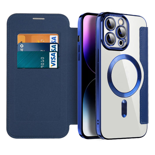 Magnetisk Læder Flip Cover til iPhone 11-14 med RFID Beskyttelse