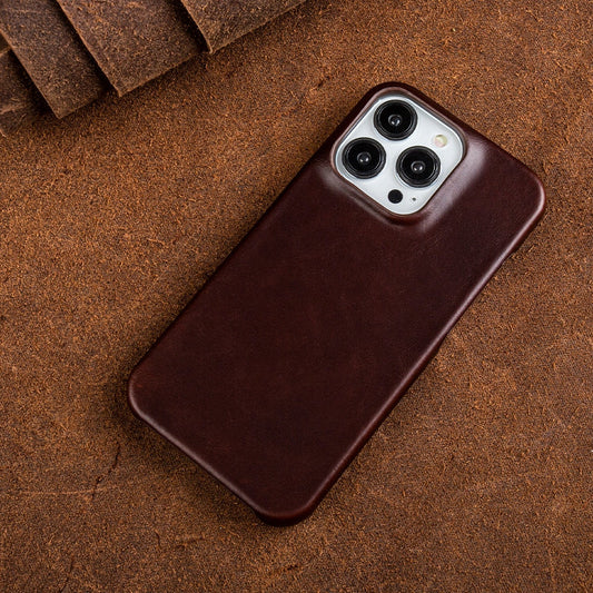 Exklusivt Läder iPhone Fodral med Stötdämpning