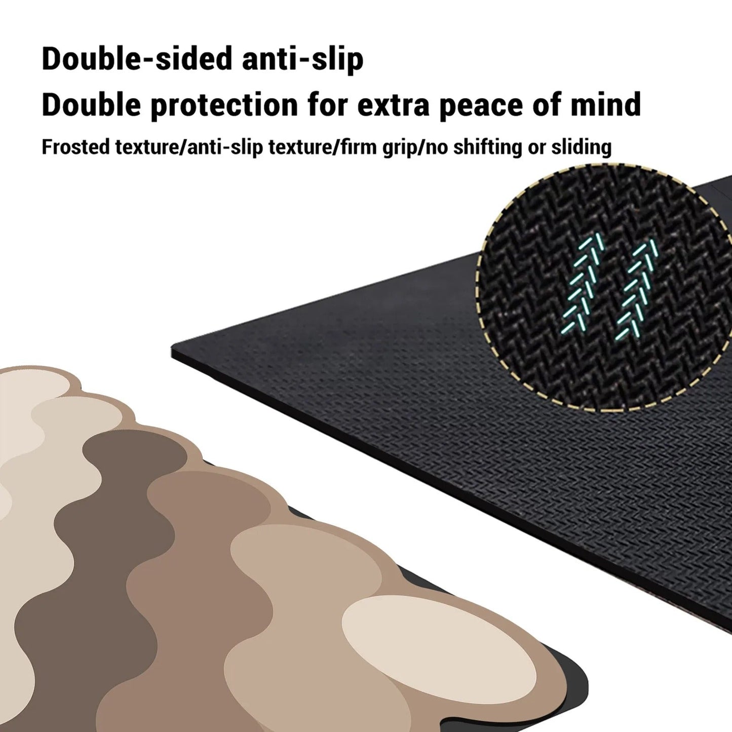 Diatomit badrumsmatta Beige | Snabbtorkande & Säker