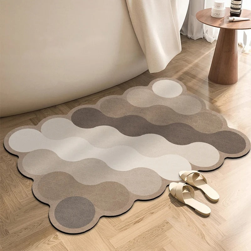 Diatomit badrumsmatta Beige | Snabbtorkande & Säker