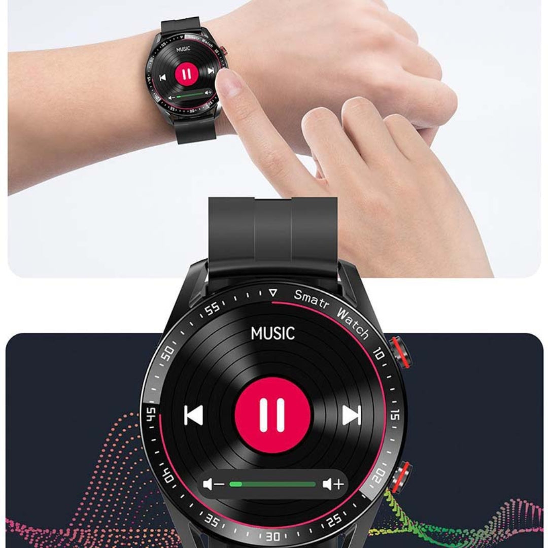 Smartklocka med stor skärm och vattentät design