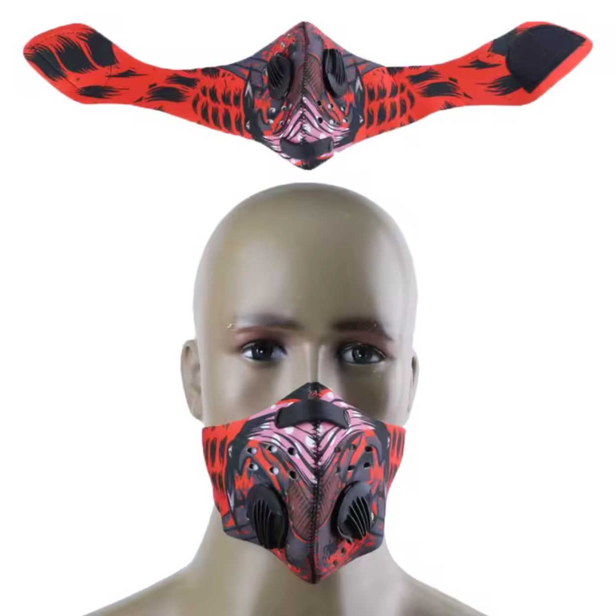 Fleksible Sportsmasker med Vaskbart Filter