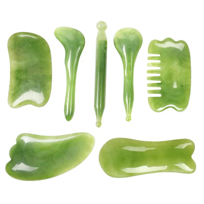 Exklusivt 7-delat Gua Sha-massageset för Ansikte och Kropp