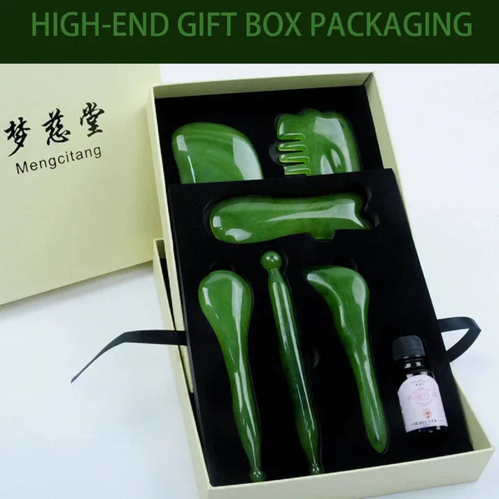 Exklusivt 7-delat Gua Sha-massageset för Ansikte och Kropp