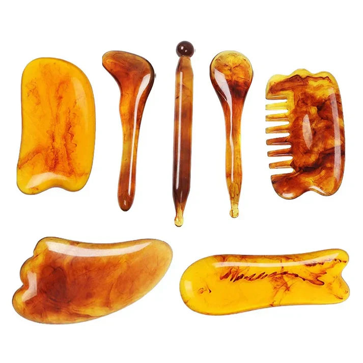 Exklusivt 7-delat Gua Sha-massageset för Ansikte och Kropp