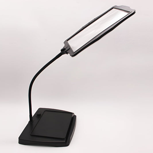 Forstørrelsesgulvlampe med justerbar arm og LED-lys