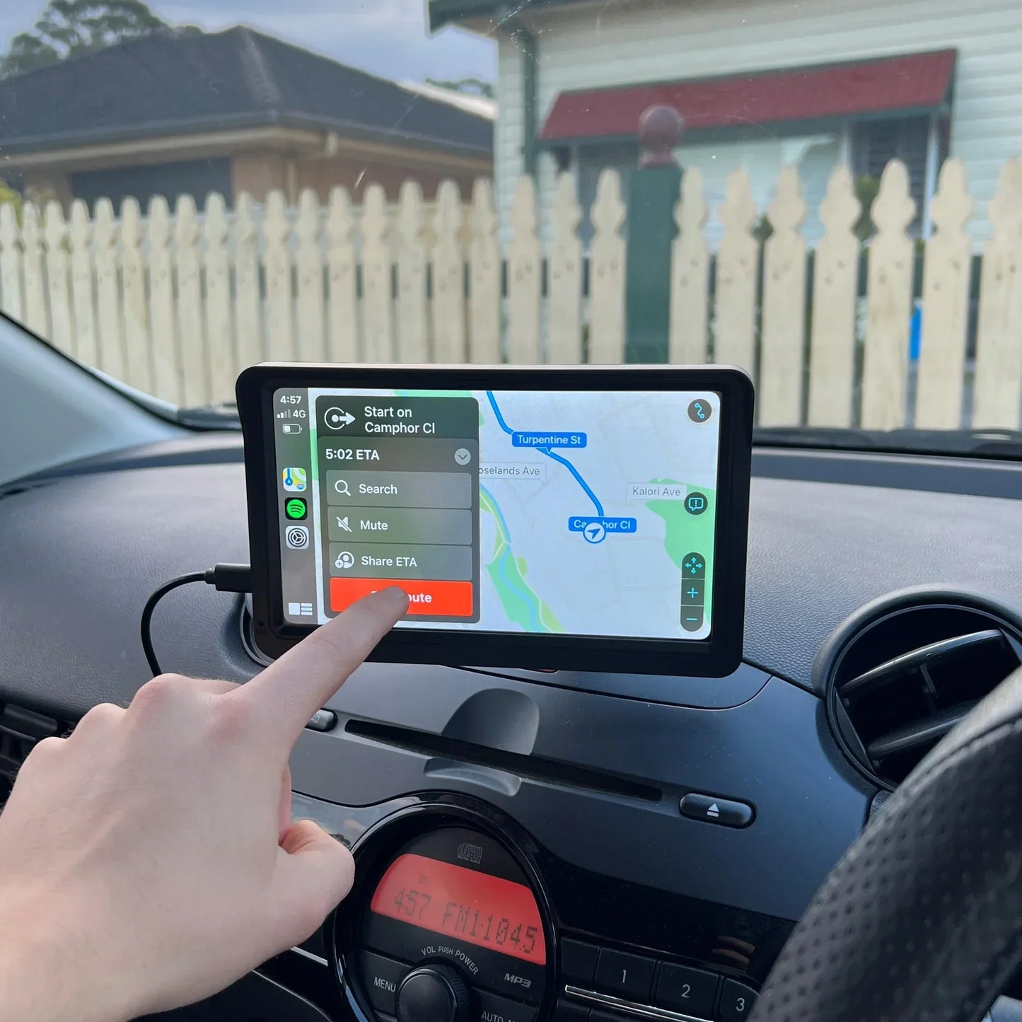 SmartConnect Bilskärm med Trådlös Smartphone-integration