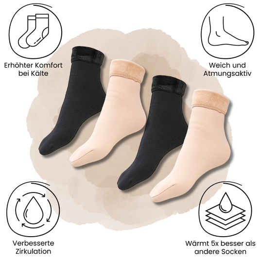4-pack Termostrumpor - Unisex One Size - för varma fötter