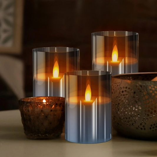 LED Stearinlys med Justerbar Lysstyrke & Timer for Hygge