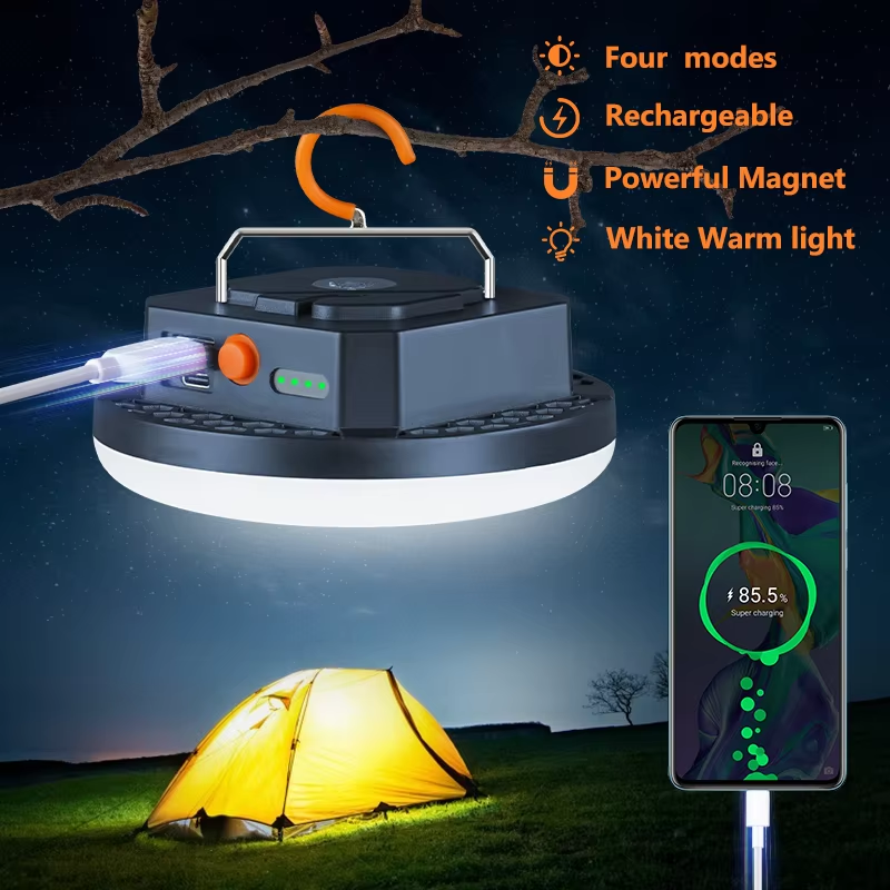 Uppladdningsbar LED-campinglampa för utomhusbruk – Ljus för äventyr