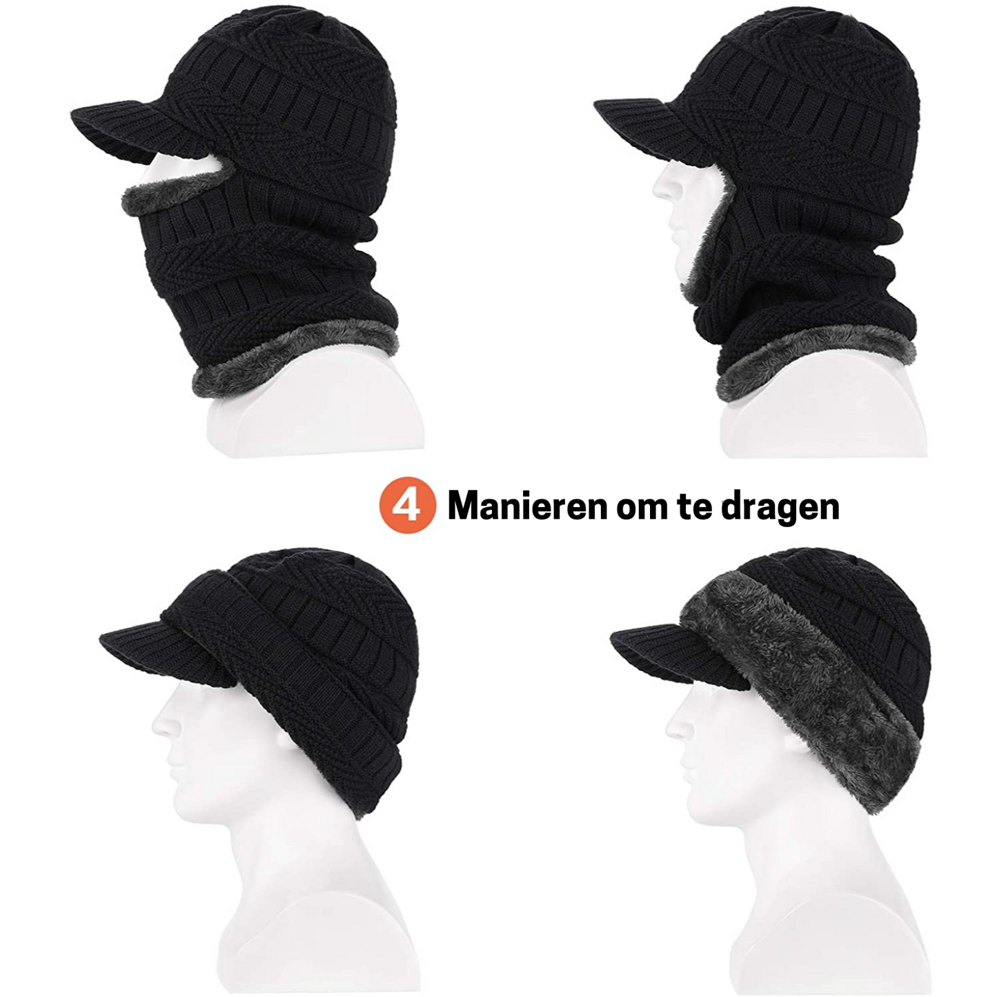 Varmt og alsidigt vinterhue til maksimal beskyttelse