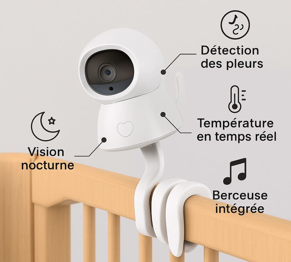 Smart Babyvakt med HD-video och fjärrstyrning