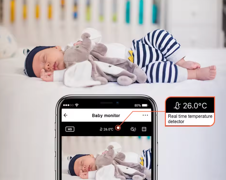 Smart Babyvakt med HD-video och fjärrstyrning