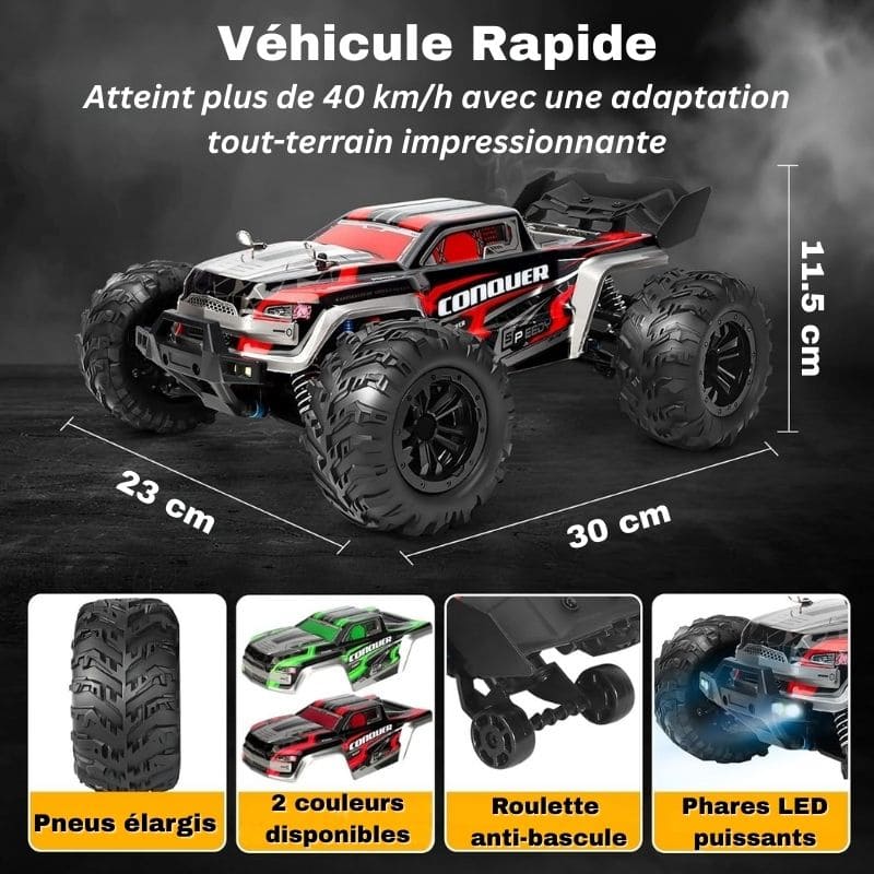 Hurtig 4x4 Fjernstyret Bil - 50 km/t | SpeedRacer