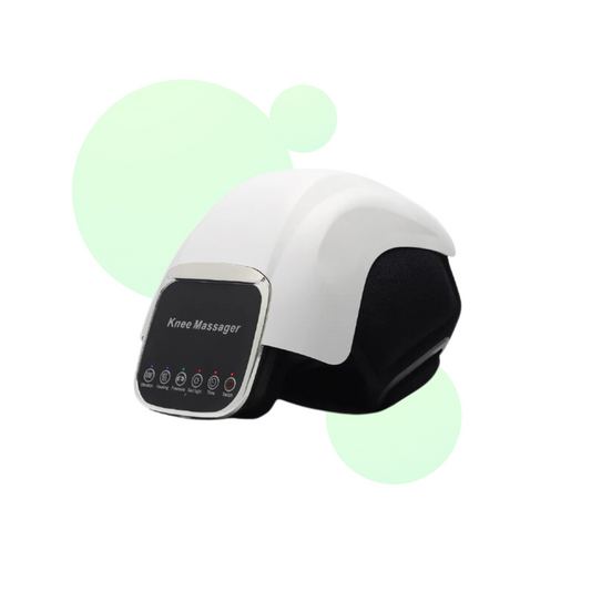 Bekväm knämassager med justerbar värme och kompression
