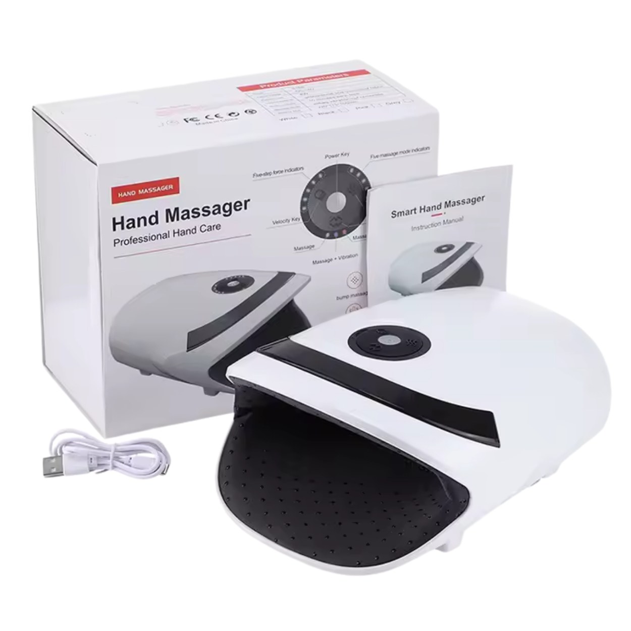 Intelligent handmassageapparat med värme och avslappnande behandling