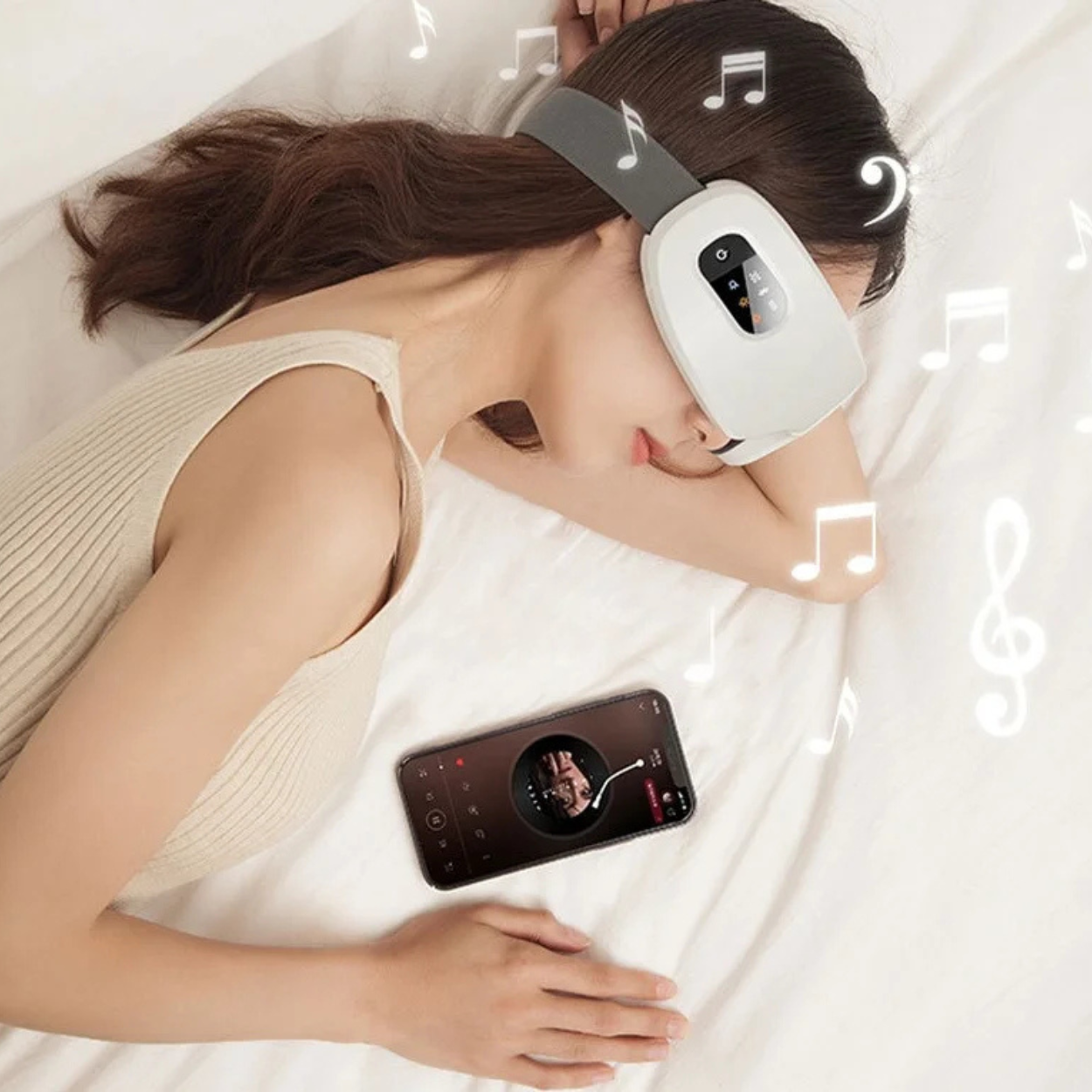 Smart Øjenmassageapparat med Bluetooth og Afspændingsfunktion