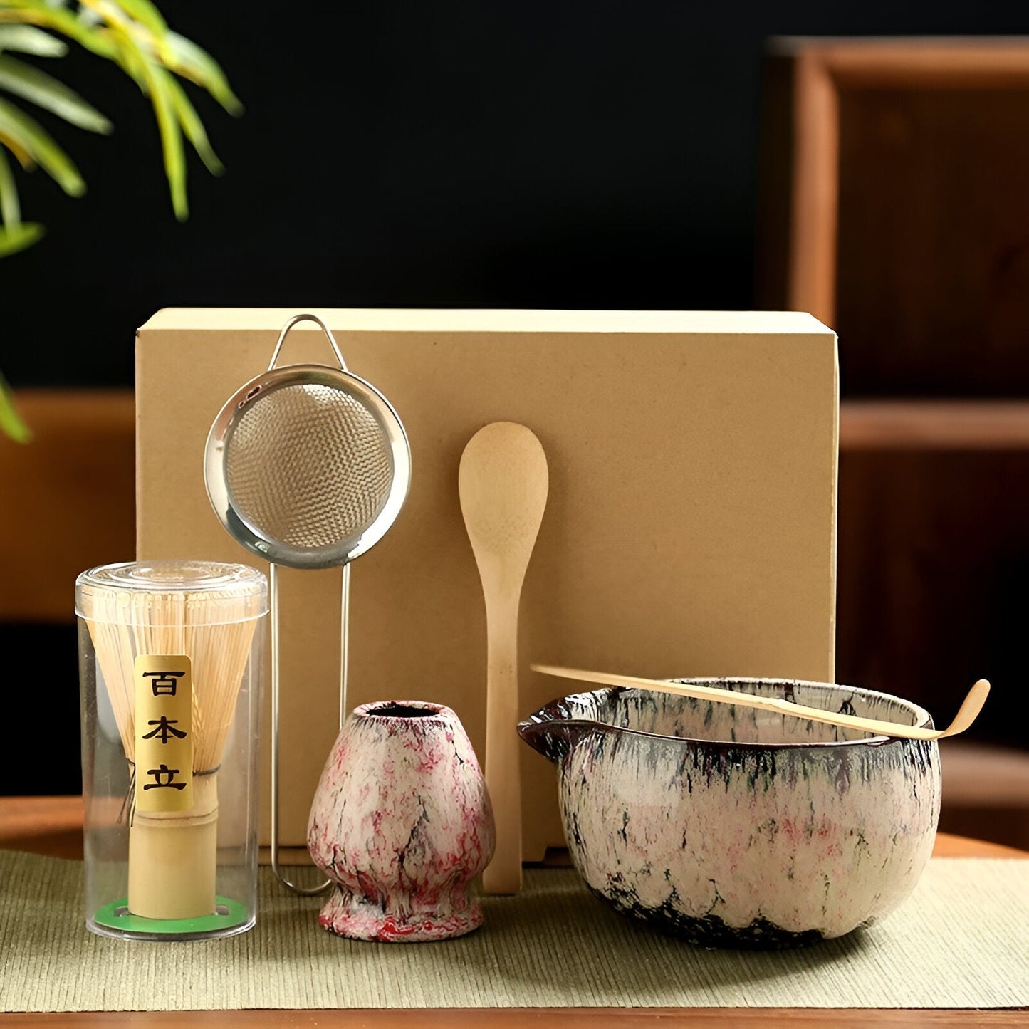 Exklusivt Matcha Teset i Bambu och Keramik – Perfekt Ritual