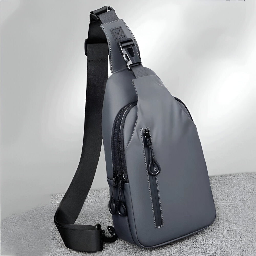 Justerbar Svart Crossbodyväska för Män - Mode Crossbodyväska