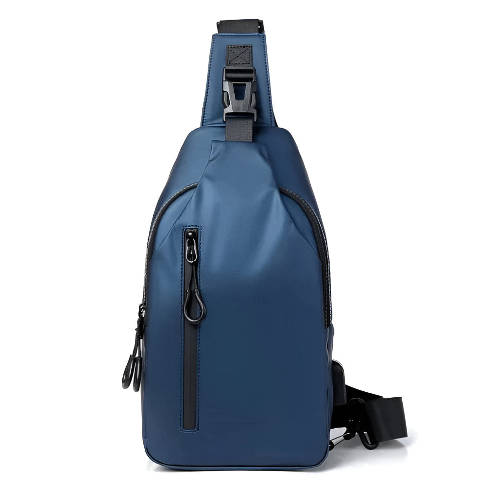 Justerbar Svart Crossbodyväska för Män - Mode Crossbodyväska
