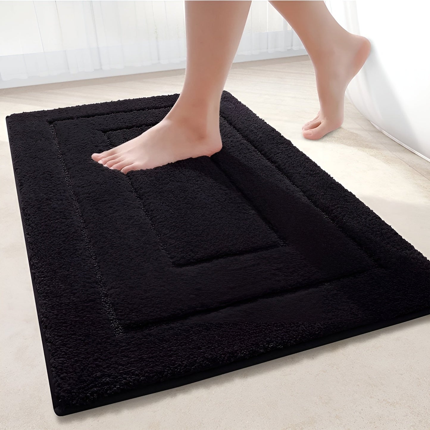 Halkfri Badmatta i Mikrofiber | Snabbtorkande & Tvättbar