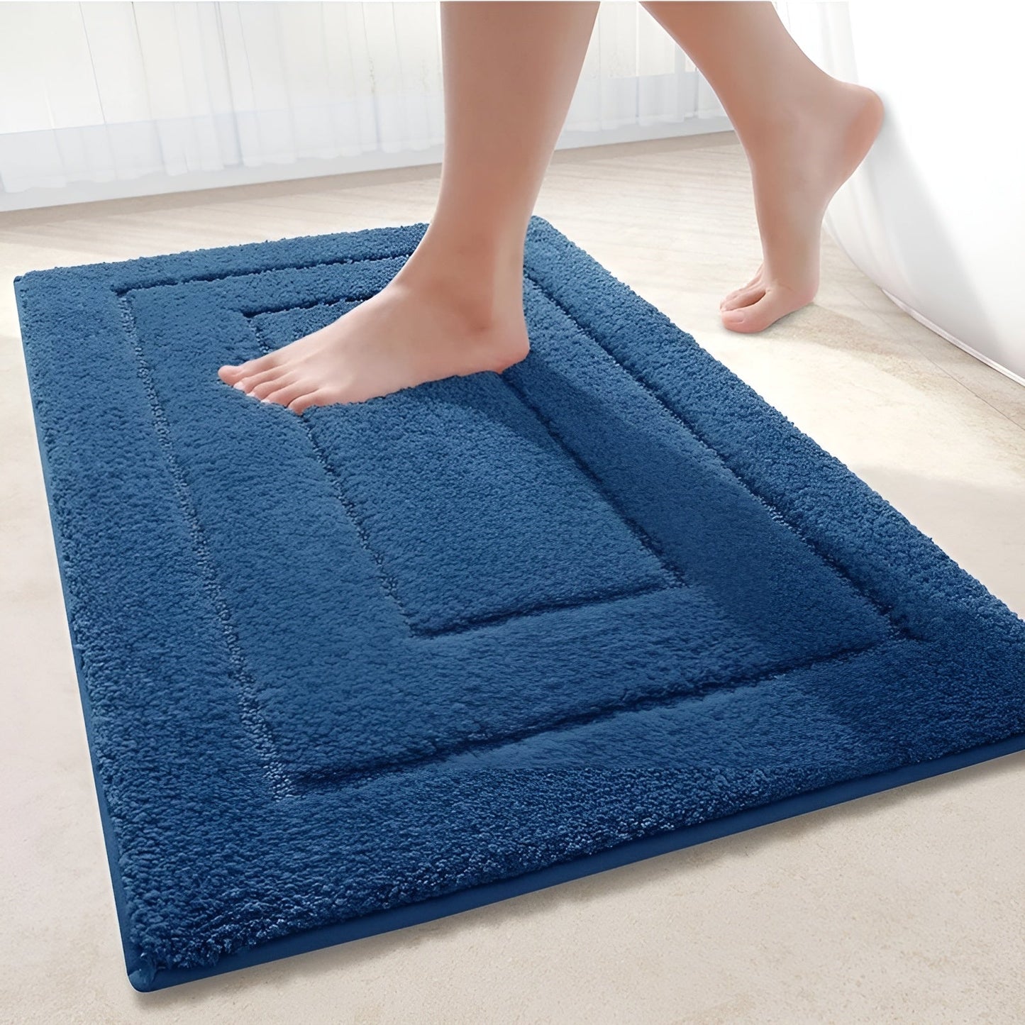 Halkfri Badmatta i Mikrofiber | Snabbtorkande & Tvättbar