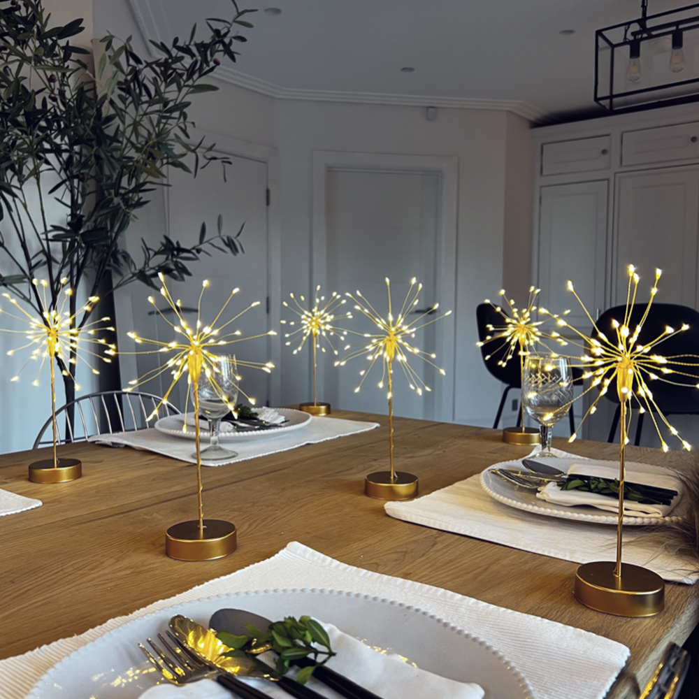 Stjärnformad LED-bordslampa med varm, mysig belysning