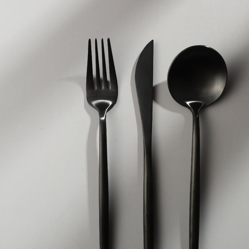 Elegant bestickset i rostfritt stål – Gulddesign | 24 eller 48 delar