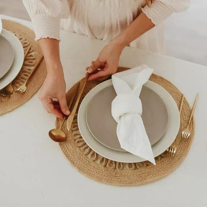 Elegant bestickset i rostfritt stål – Gulddesign | 24 eller 48 delar