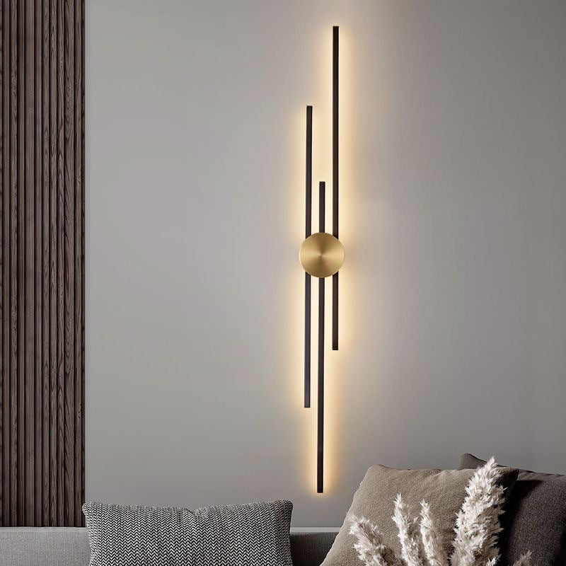 Moderne LED Væglampe med Vertikal Jern Design, 18W