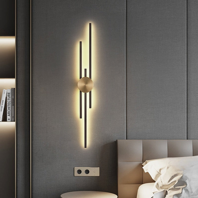Moderne LED Væglampe med Vertikal Jern Design, 18W