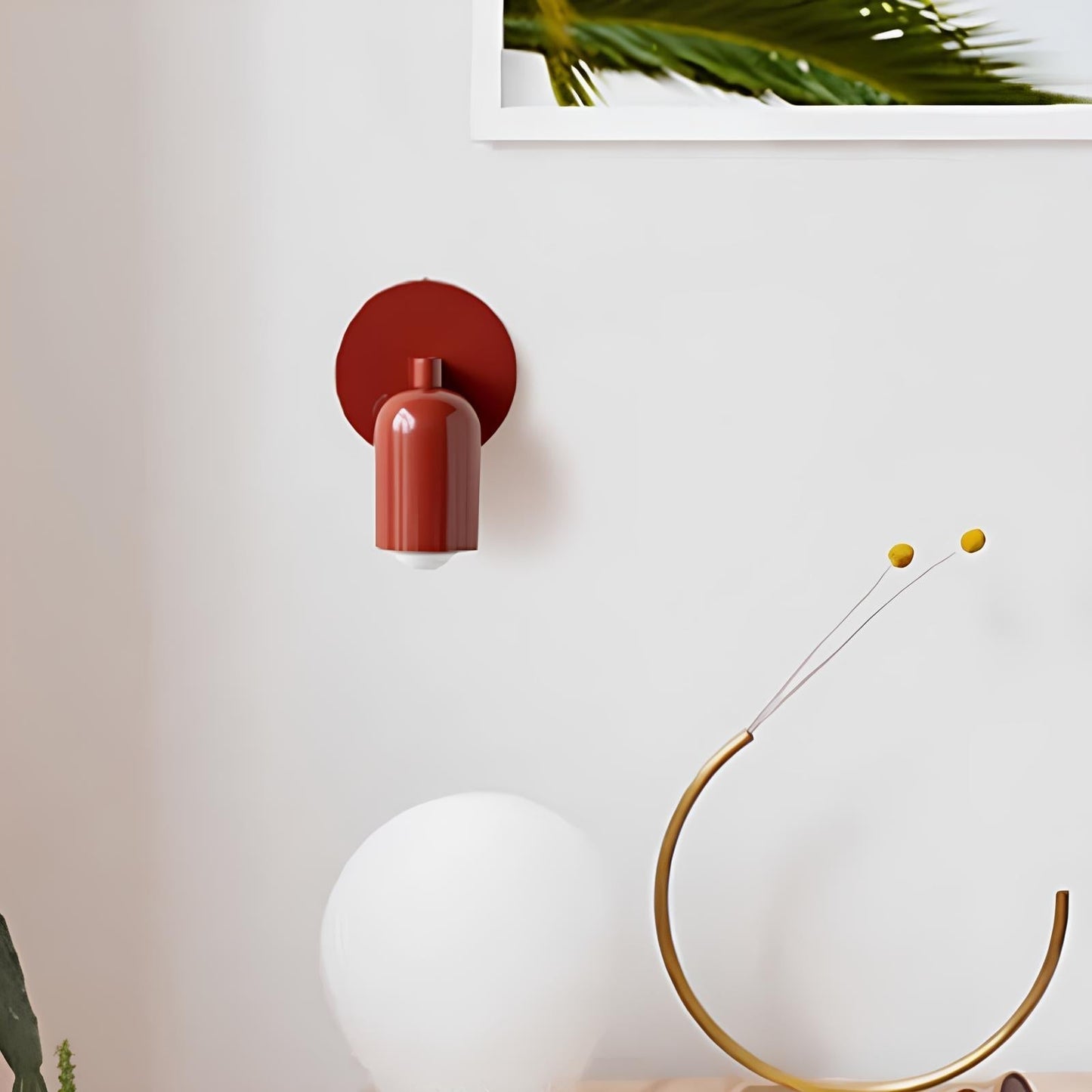 Stilren LED Væglampe med Glashaube - Elegant Belysning