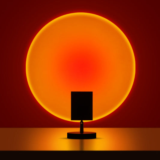 Stilren LED-bordslampa med fängslande haloprojektion