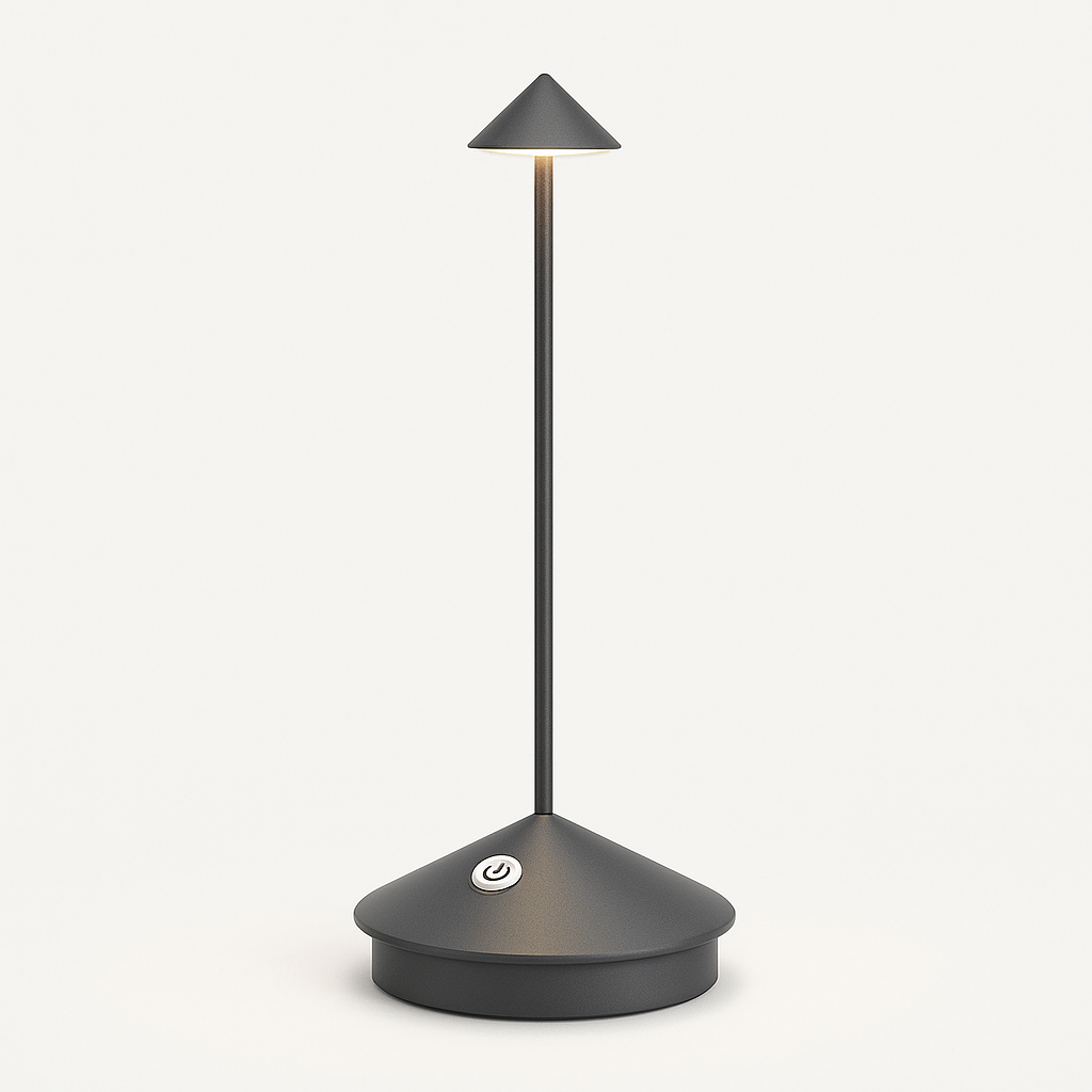 Trådløs LED Bordlampe med Dimbart, Vejrbestandigt Design