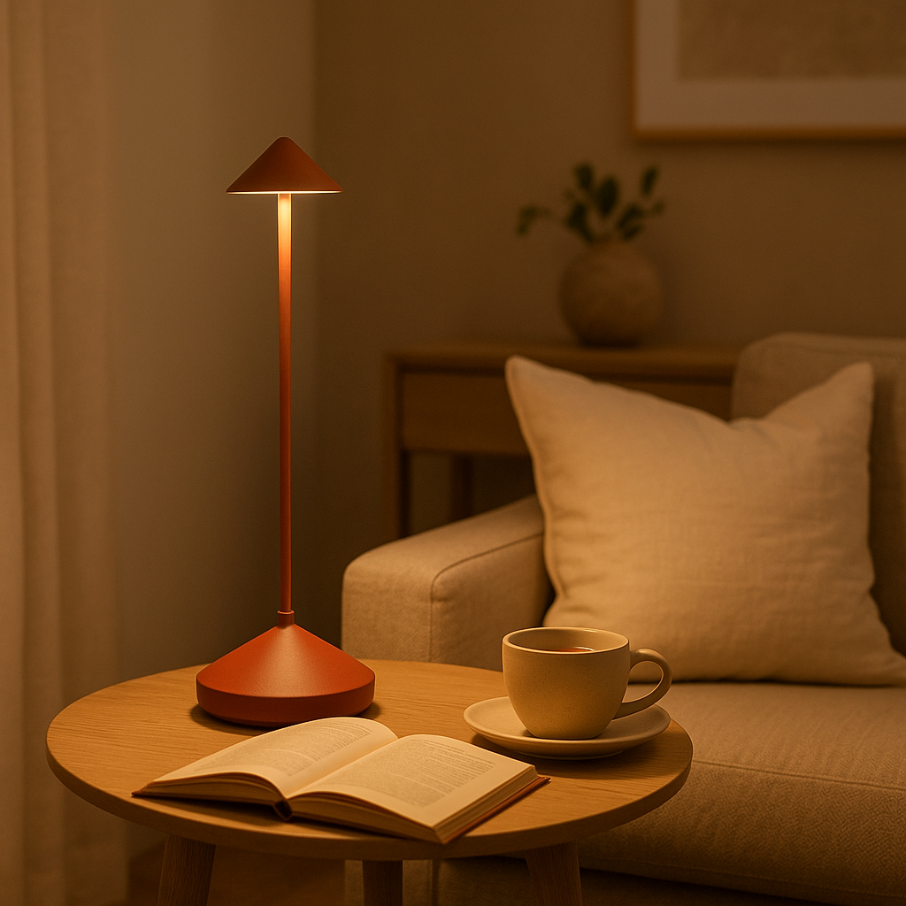 Trådløs LED Bordlampe med Dimbart, Vejrbestandigt Design