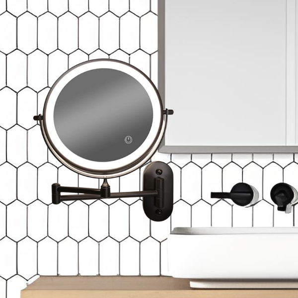 Smart Makeup Spejl med Justerbar Belysning og USB-Opladning