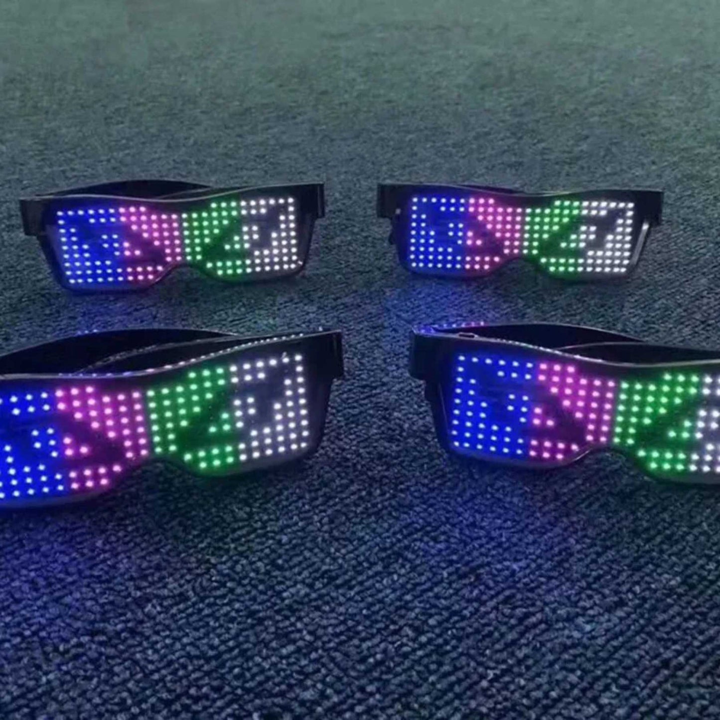 Programmerbare LED-briller til fester - GlowBeat