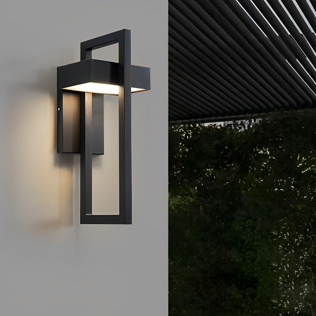 Moderne Udendørs LED Væglampe i Sort - Vejrbestandig Elegance