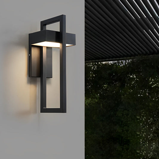 Modern Utomhus LED Vägglampa i Svart - Väderbeständig Elegans