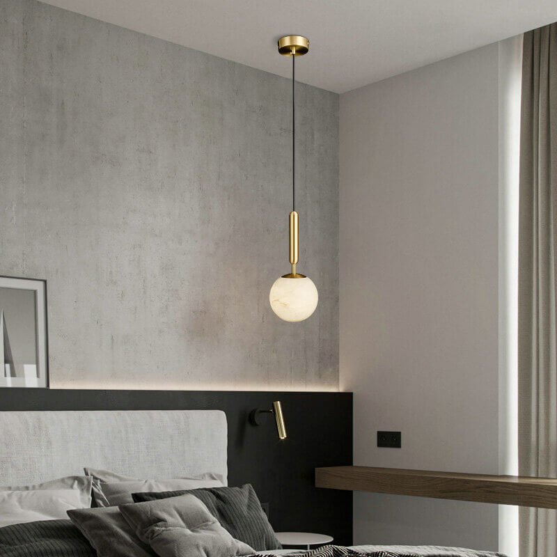 Eksklusiv Alabaster Pendel - Skab Hygge og Elegance
