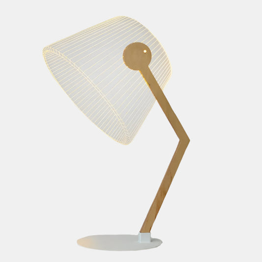Elegant LED-bordslampa med justerbar ljusstyrka för sovrummet