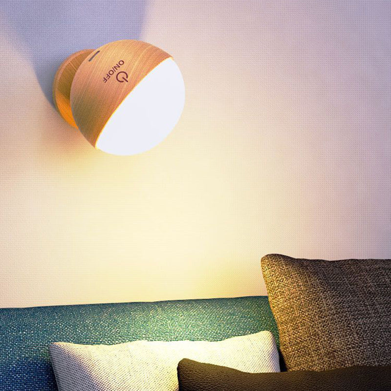 Vridbar vägglampa med uppladdningsbar LED för flexibel belysning
