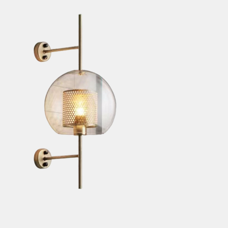 Stilren Vägglampa med Sexkantig Design och Varmt Ljus
